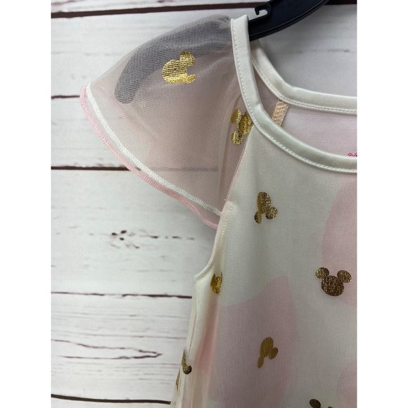 Disney Minnie Mouse Toddler Girl's Valentine's Day Foil Hearts Nightgown, Gown 3 - Picture 3 of 8